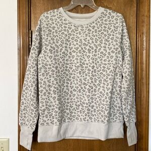 Size medium Tek Gear, ultrasoft fleece leopard print sweatshirt